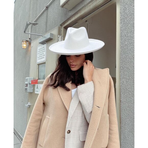 Lack of Color Melodic Fedora Hat in Ivory Small 55 cm New Beach western - Picture 8 of 15